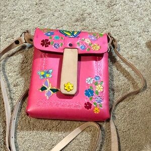 Floral Pink Crossbody Bag